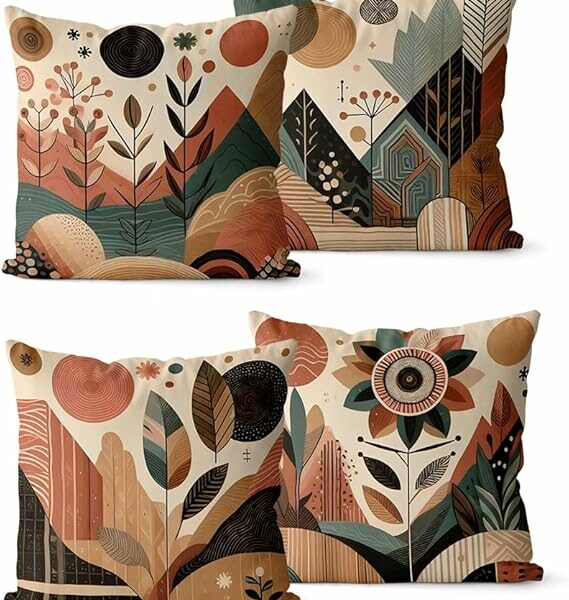 Kit 4 Capas de Almofadas 45x45 - Terroso Montanha