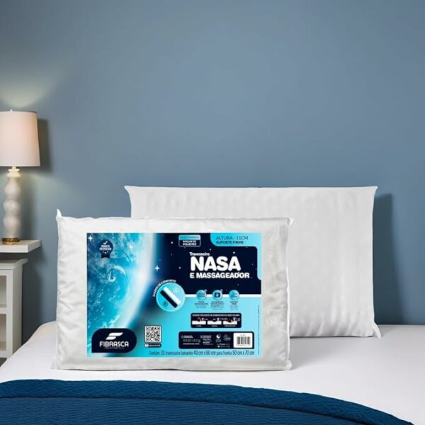 Kit 2 peças Travesseiro Nasa Up 3, para fronhas 50x70 cm, Fibrasca