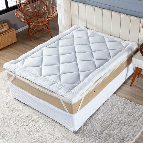 Pillow Top 400 Fios Toque de Plumas Casa Dona (King)