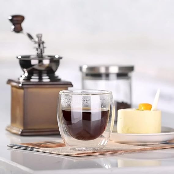 Conjunto Copos Para Café Parede Dupla Sem Alça 80ml borossilicato dupla camada (6)